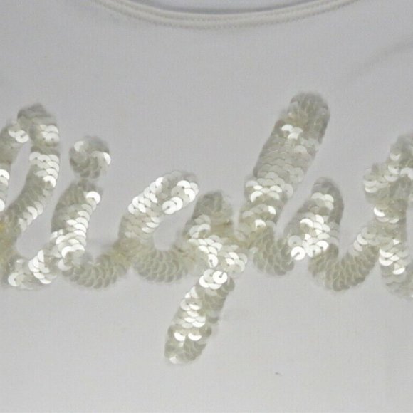 Moschino Jeans Donna Womens Top Sweater Blouse 10 White Lights Sequin Fashion - Picture 10 of 11